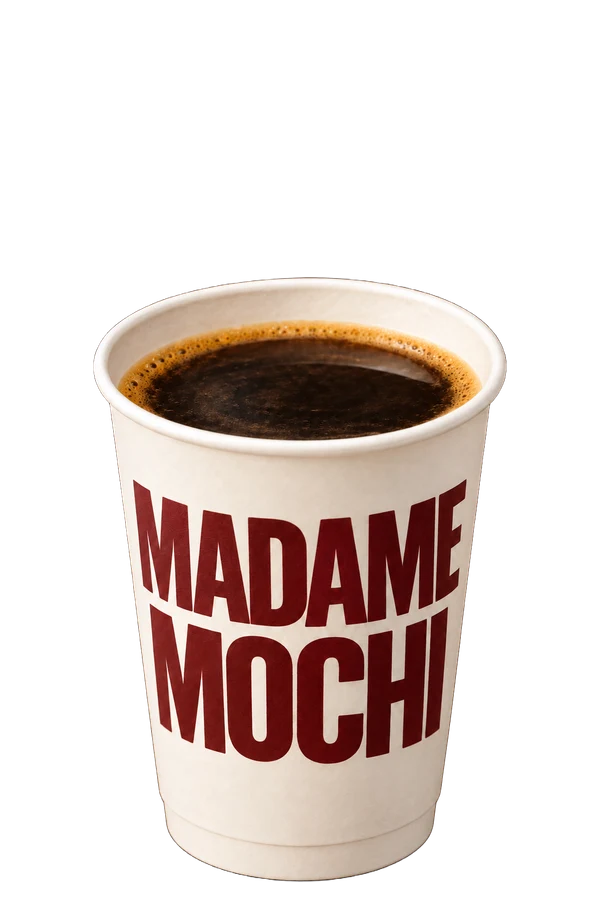 Espresso dans un gobelet en carton blanc Madame Mochi